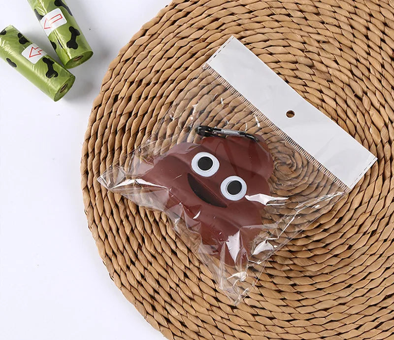 Portable Dog Poop Bag Dispenser - Unique Shaped Trash Sack Holder for Pet Waste Cleaning