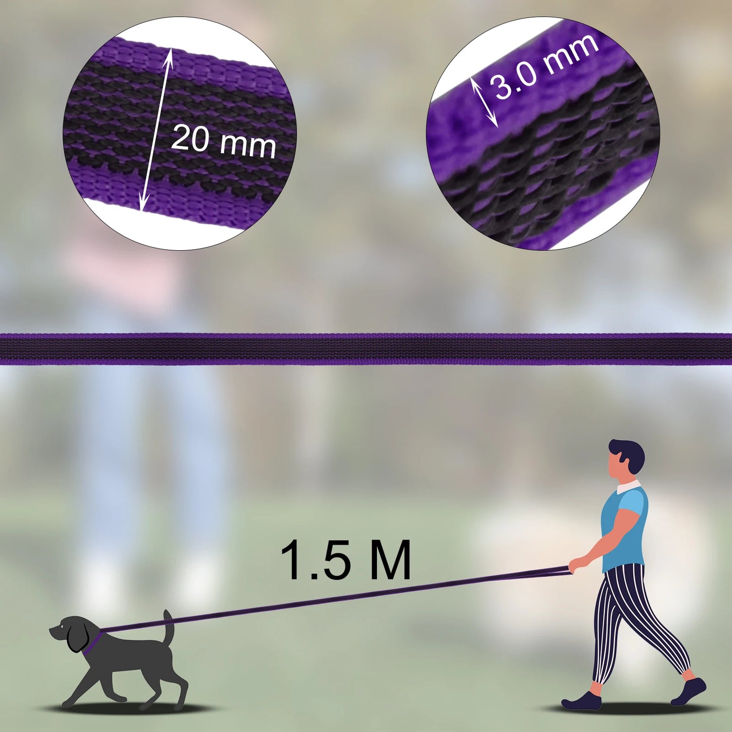 Durable Dual-Color Dog Leash - Training Leash