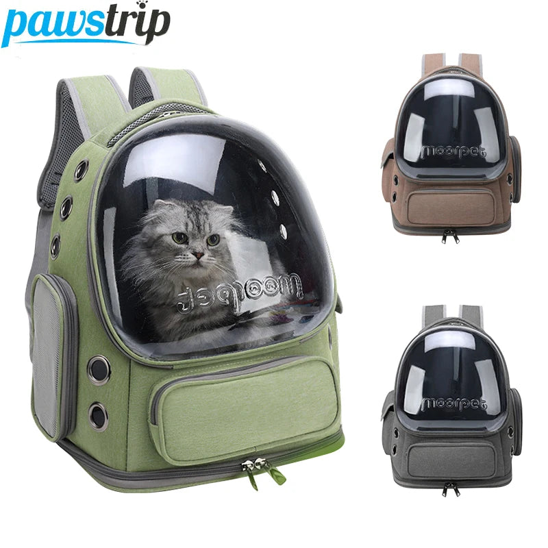 Transparent Pet Cat Carrier Backpack for Cats & Small Dogs – Breathable, Lightweight, Travel-Friendly Design