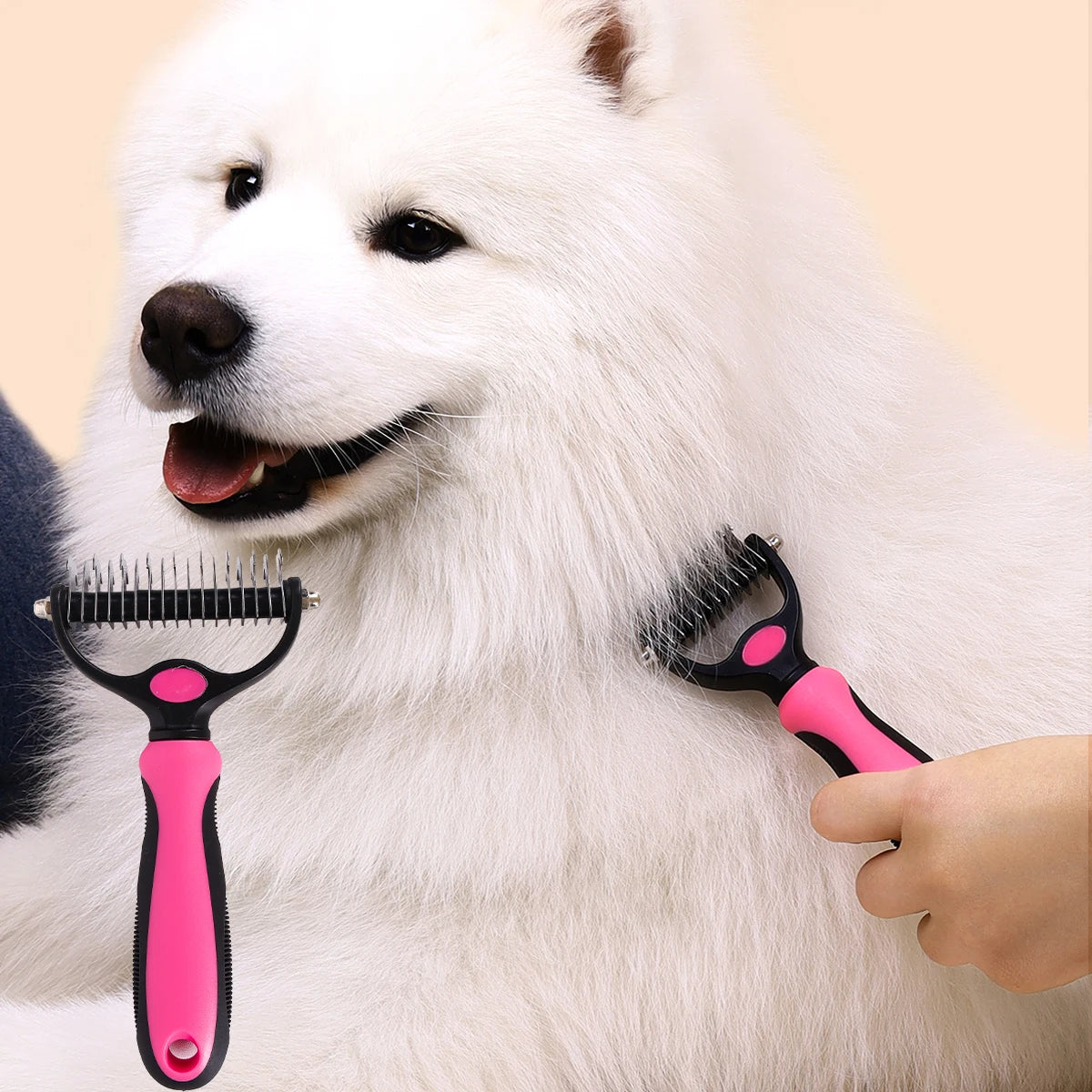 Double-Sided Knot Comb for Dogs & Cats - Professional Grooming Tool