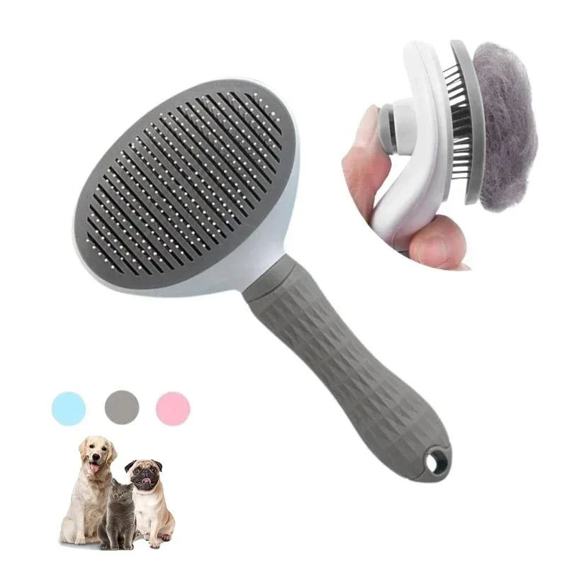 Pet Cat Hair Brush Dog Comb Grooming and Care Stainless Steel Comb for Long Hair Pets - Cleaning & Grooming Accessory