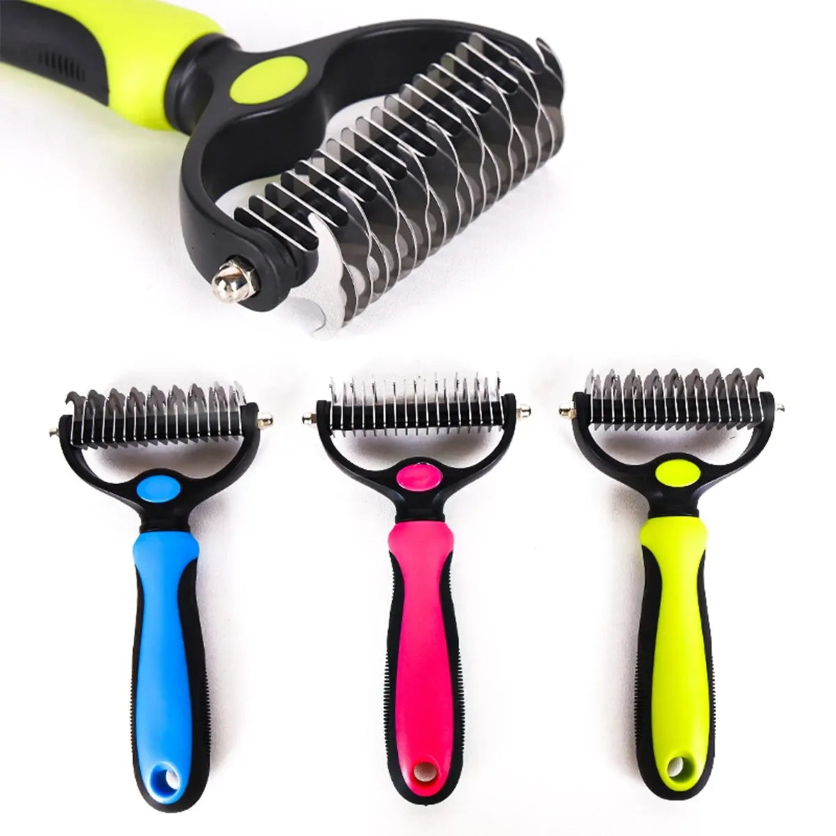 Double-Sided Knot Comb for Dogs & Cats - Professional Grooming Tool