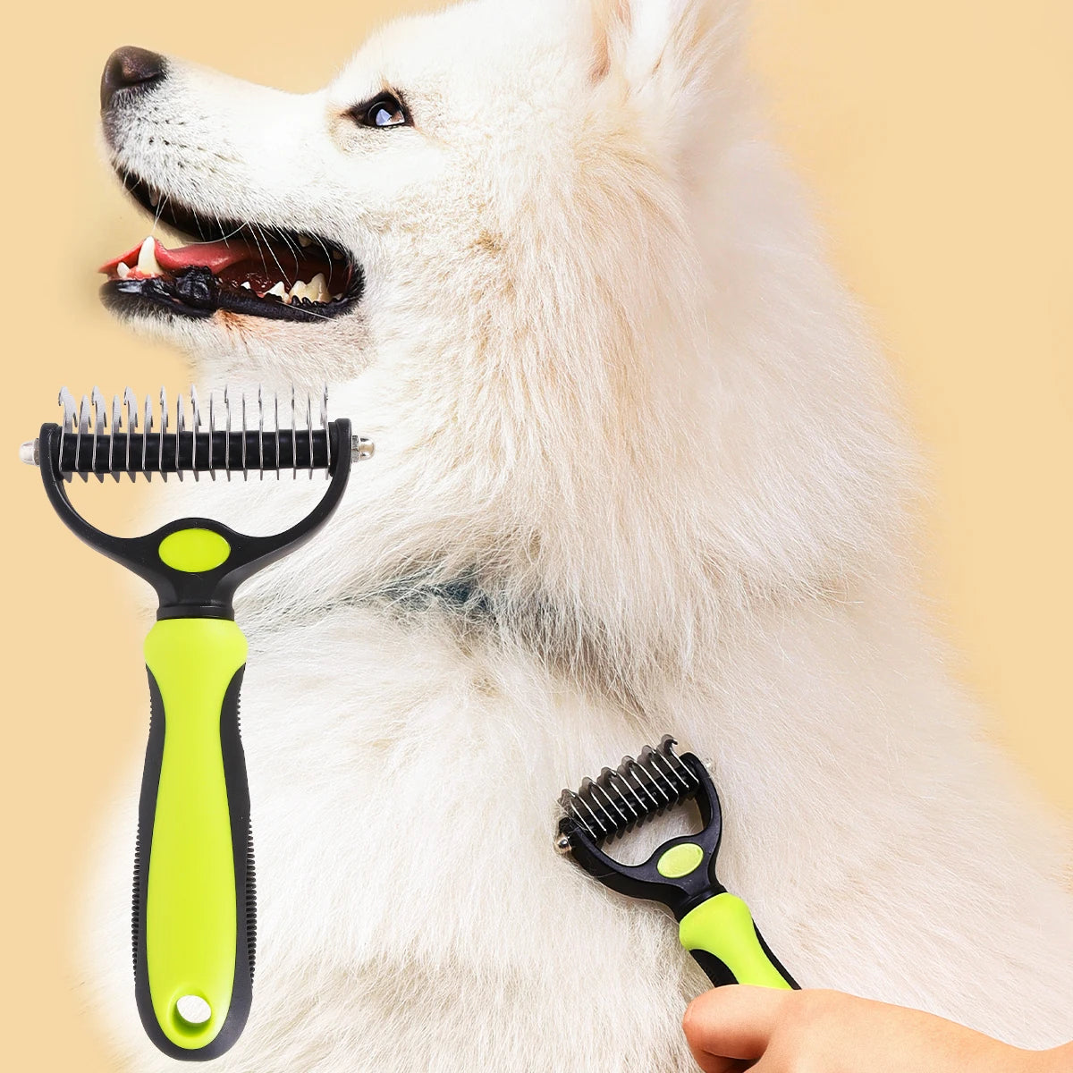 Double-Sided Knot Comb for Dogs & Cats - Professional Grooming Tool