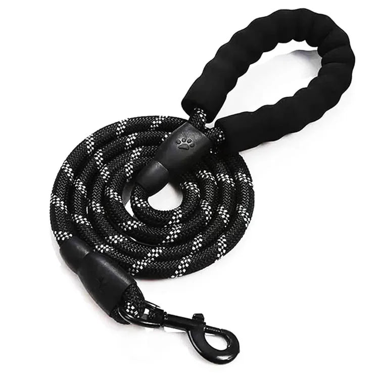 Reflective Nylon Dog Leash for All Breeds – Heavy Duty, Comfortable & Safe for Small to Large Dogs