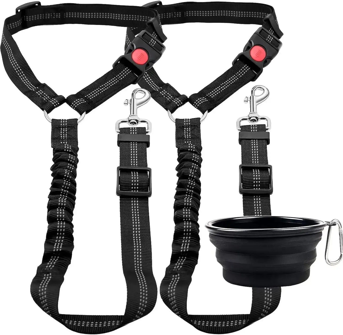 Adjustable Dog Car Safety Belt - Shock Absorbing, Reflective, and Universal Fit