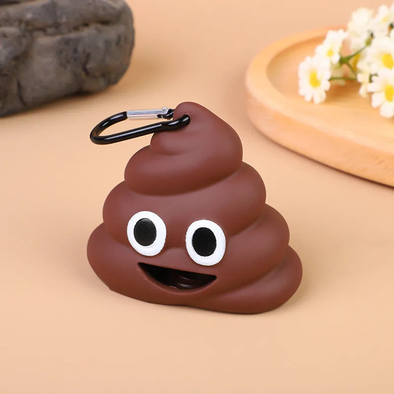 Portable Dog Poop Bag Dispenser - Unique Shaped Trash Sack Holder for Pet Waste Cleaning