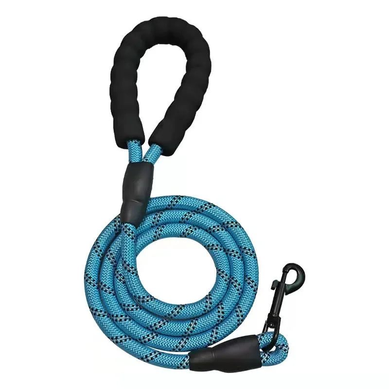 Reflective Nylon Dog Leash for All Breeds – Heavy Duty, Comfortable & Safe for Small to Large Dogs