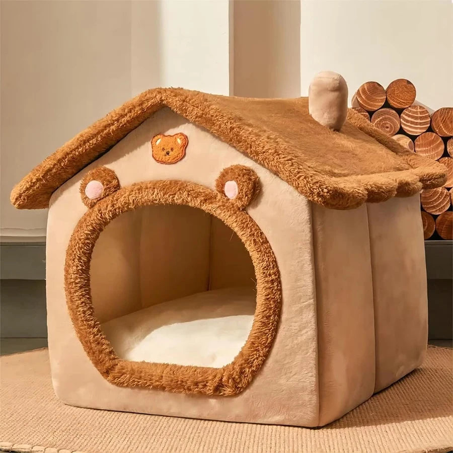 Foldable Pet House – Removable, Washable Bed for Cats, Puppies, and Small Dogs