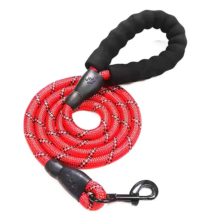 Reflective Nylon Dog Leash for All Breeds – Heavy Duty, Comfortable & Safe for Small to Large Dogs