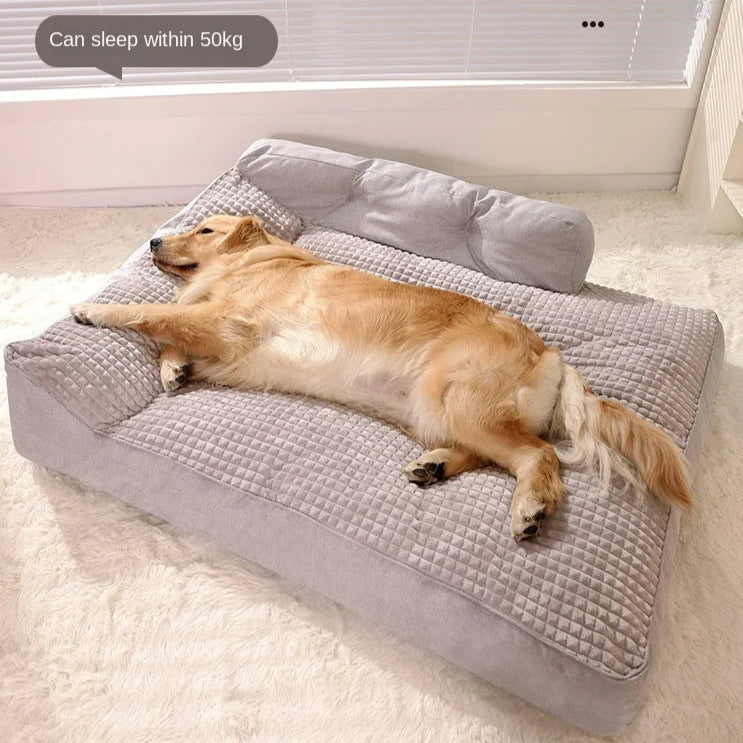 Comfortable Beds for Large Dogs – Spacious L-Shape Foam Mat