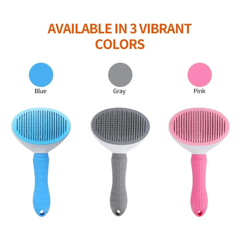 Pet Cat Hair Brush Dog Comb Grooming and Care Stainless Steel Comb for Long Hair Pets - Cleaning & Grooming Accessory