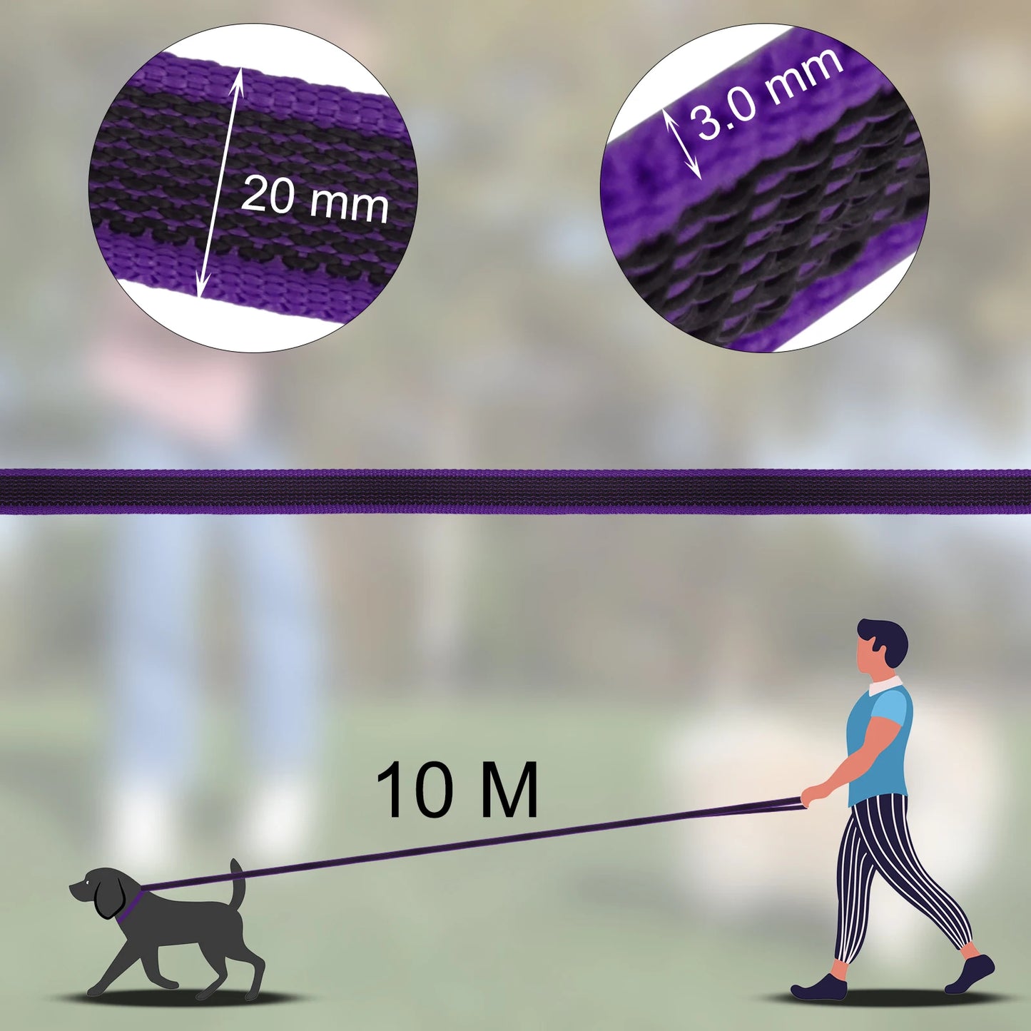 Durable Dual-Color Dog Leash - Training Leash